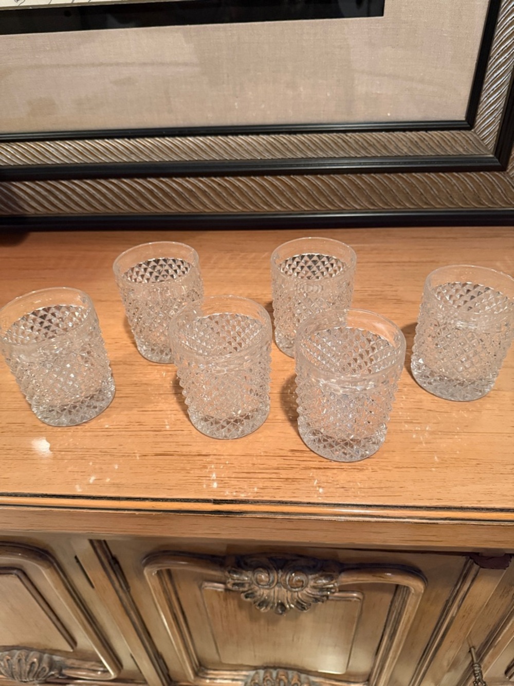 Six Brilliant Cut Design Whiskey Glasses - Picture 2 of 6